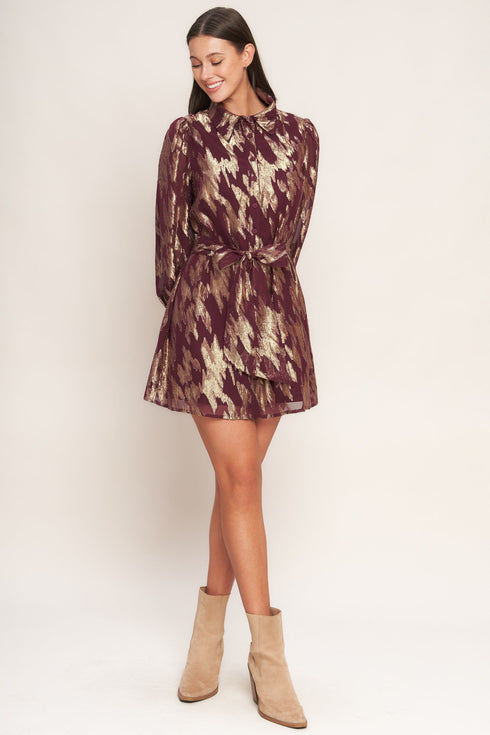 metallic-muse-woven-mini-dress Flying Tomato - Sophia's Style-3